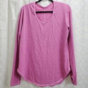EUC Lululemon Sz 12 Pink Long Sleeve Tee